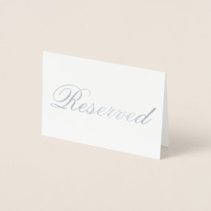 Eleganten reserverat silver omkullkastar folierat kort