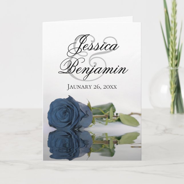 Eleganten Romantic Photo Bröllop Inbjudan (Framsida)