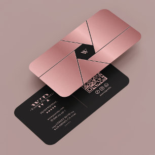 Eleganten Rosegold Black i slutaren av fotoskrivar Visitkort
