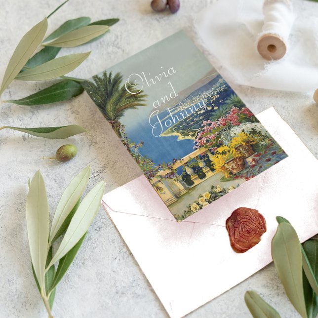 Eleganten runt Medelhavet Theme Bröllop Inbjudningar (Skapare uppladdad)