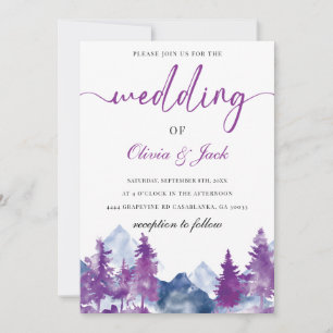 Eleganten Rustic Mauve Bröllop Inbjudningar