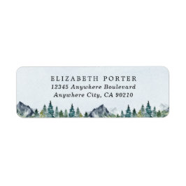 Eleganten Rustic Thmet Bröllop Returadress Etikett