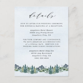 Eleganten Rustic Thmet Bröllop Tilläggskort