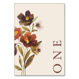 Eleganten Rustik Blommigt Minimal Bröllop | Bord N Bordsnummer