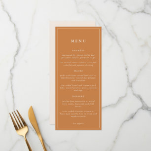 Eleganten Rustik Blommigt Minimal Bröllop   Meny