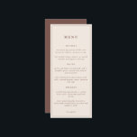 Eleganten Rustik Blommigt Minimal Bröllop | Meny<br><div class="desc">Den ömtåliga samlingen av Bloom Paperie i elegant bröllop har buketter för höstbuketter och blommigt med häpnadsväckande falltema färg. Anpassa den här bröllop-menyn med planerade poster,  nätanslutningar och underordnade objekt.</div>