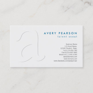 Eleganten Shadow Monogram för tältscout Entertainm Visitkort