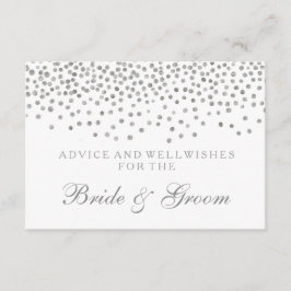 Eleganten Silver confetti för rådgivningskortet br Rådkort