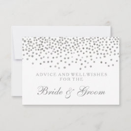 Eleganten Silver confetti för rådgivningskortet br Rådkort