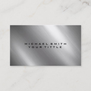 Eleganten silver Stainless Steel Metall Modern Visitkort