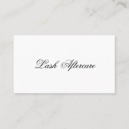 Eleganten Simple Modern Aftercare Lash Visitkort