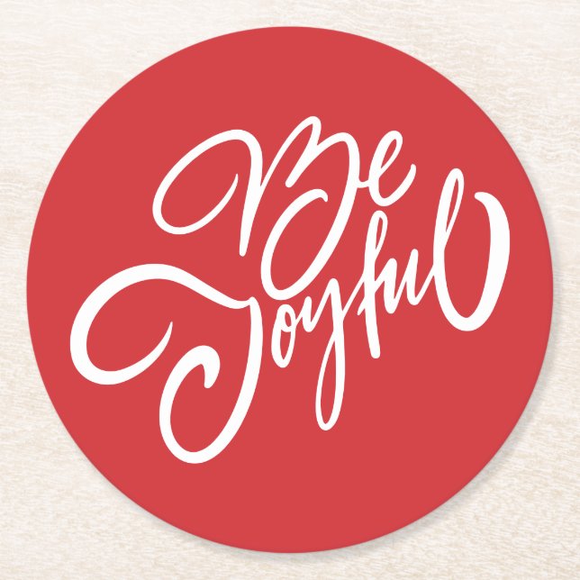 Eleganten ska vara Glatt Helgdag Underlägg Papper Rund (Framsidan)