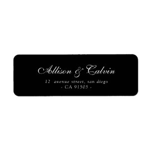 eleganten skrivar adressetiketten returadress etikett