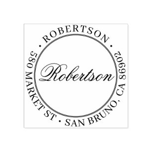 Eleganten skrivar den kända formella stämpel