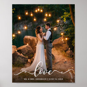 Eleganten skrivar kärlek som gifta sig poster