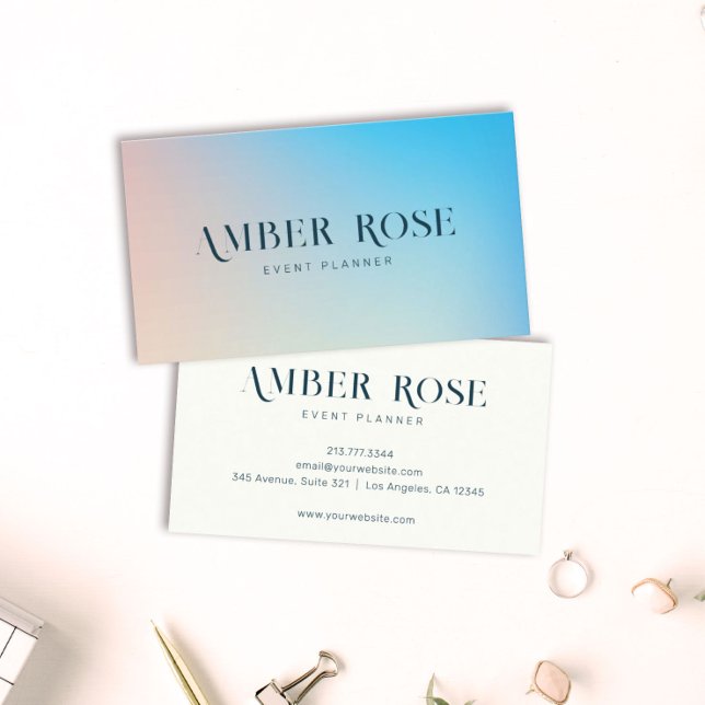 Eleganten snyggt Typografi - unik övertoningsbild Visitkort (Forget boring business cards, meet your new masterpiece!)