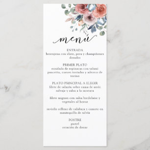 Eleganten Spansk blå,  Blissful Blommigt Meny