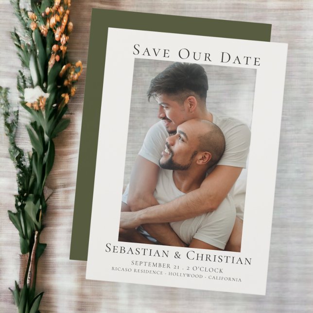 Eleganten Spara datum Bröllop (Photo Elegant Save The Date Wedding announcement from Ricaso)