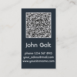 Eleganten svart QR kodifierar visitkortmallen Visitkort