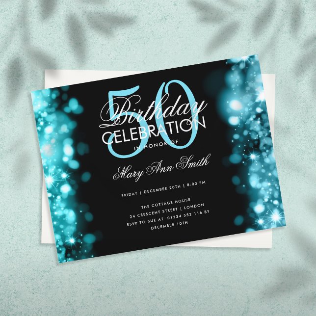 Eleganten Teal Ljus Inbjudan (Skapare uppladdad)