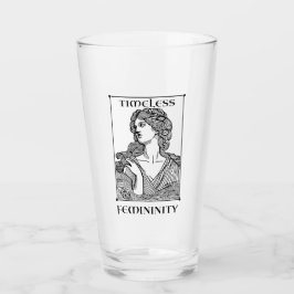 eleganten "Timless Femininity" Etched 16 oz. Glas