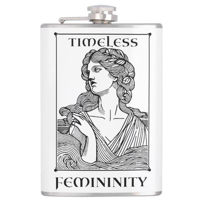 eleganten "Timless Femininity" Förpackad kolv Fickplunta (Framsidan)
