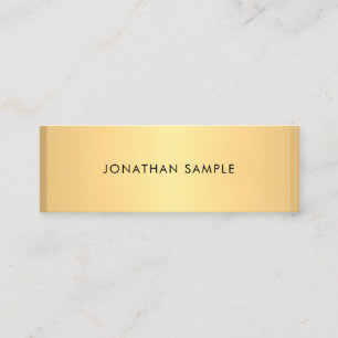 Eleganten trendig Faux Guld Modern Simple Template Mini Visitkort
