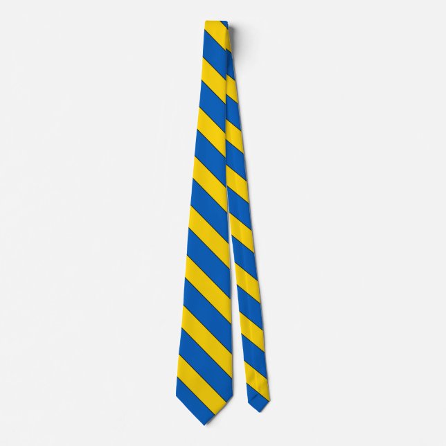 Eleganten Ukraina Flagga Färg Slips (Framsida)