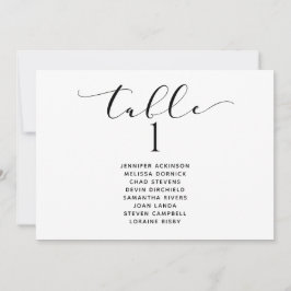 Eleganten Vågrät för sittdiagram i bröllop Inbjudningar