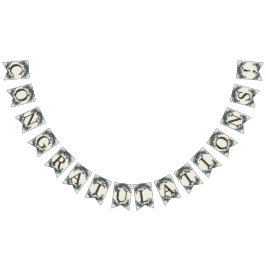 Eleganten Välkommen Bröllopsfest Grönt Lila Löv   Vimplar