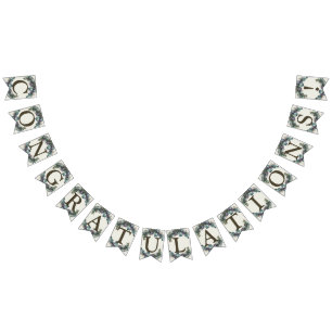 Eleganten Välkommen Bröllopsfest Grönt Lila Löv   Vimplar