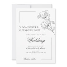 Eleganten Vallmoblommor, enkel chic bröllop