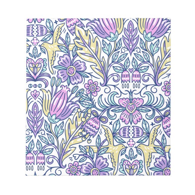 Eleganten Vattensfärgad blomfärgad natur Anteckningsblock (Framsida)