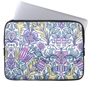 Eleganten Vattensfärgad blomfärgad natur Laptop Fodral