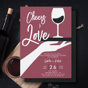 Eleganten vin Tasting Avslappnad Winery Couple Sho Inbjudningar