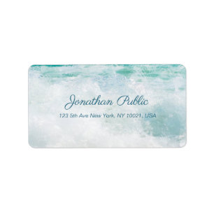 Eleganten Vinkar Oljemålning Handskriven skripttex Adressetikett