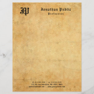 Eleganten vintage Gammal Papper look Monogram