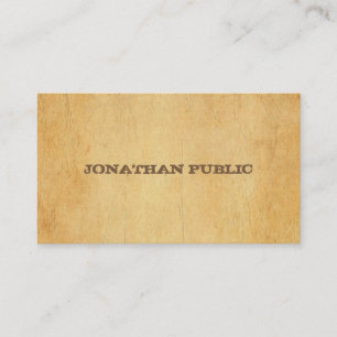 Eleganten vintage Gammal Papper tryckt skripttext Visitkort