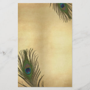 Eleganten vintage Se Peacock Feathers Brevpapper