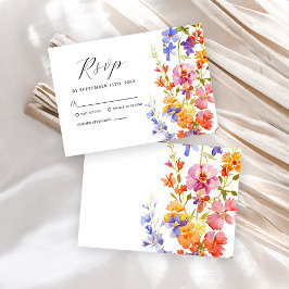 Eleganten Watercolor Blommigt Bröllop OSA Kort