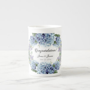 Eleganten Watercolor för Glöm-Me-Not-Flowers Benporslin Mugg