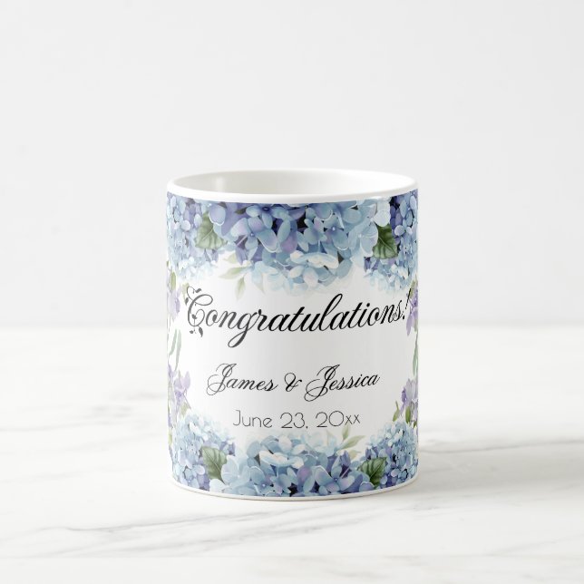 Eleganten Watercolor för Glöm-Me-Not-Flowers Kaffemugg (Center)