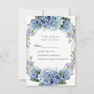 Eleganten Watercolor för Glöm-Me-Not-Flowers OSA Kort