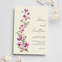 Eleganten WildblomBlommigt Pastel Boho Bröllop