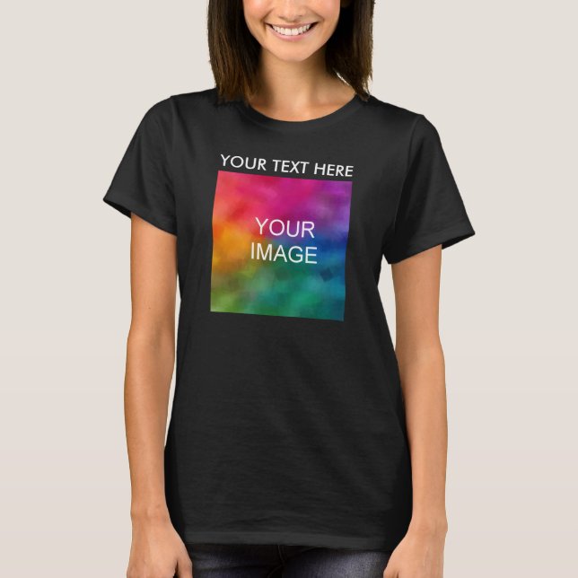 Eleganten Womens Tshirts-mall Textfotot T Shirt (Framsida)
