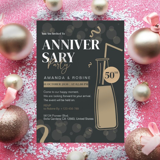 Elegantens 50-årsinbjudan inbjudningar (Skapare uppladdad)