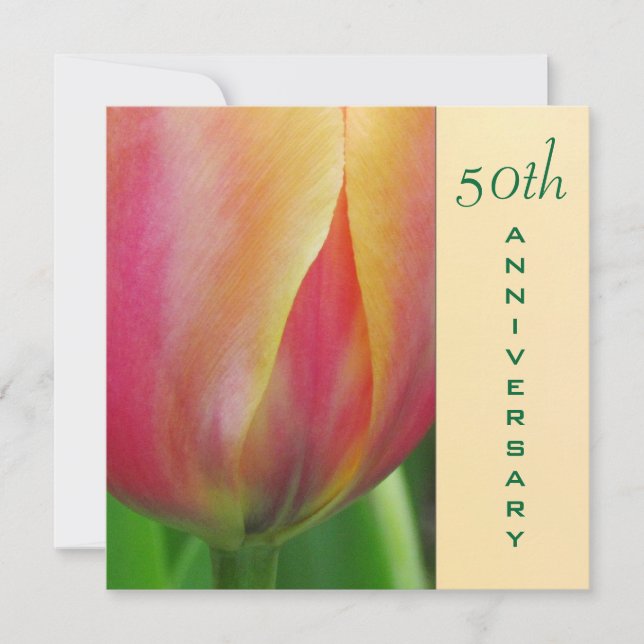 Elegantens 50-årsinbjudan inbjudningar (Framsida)