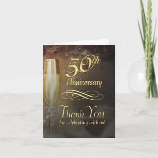 Elegantens 50-årsjubileum - tackkort - Vintage