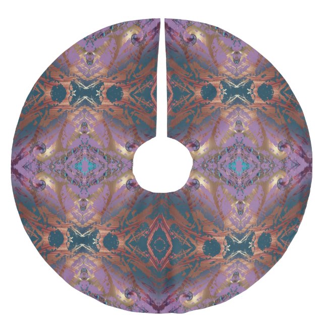 Elegantens Abstrakt Julgransmatta Borstad Polyester (Framsidan)