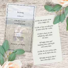 Elegantens allmänna favoriter | Memorial Photo Dik Visitkort